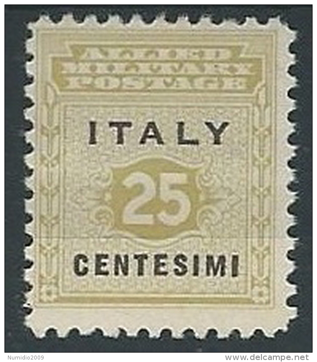 1943 OCCUPAZIONE ANGLO AMERICANA SICILIA 25 CENT MH * - ED846 - Occ. Anglo-américaine: Sicile