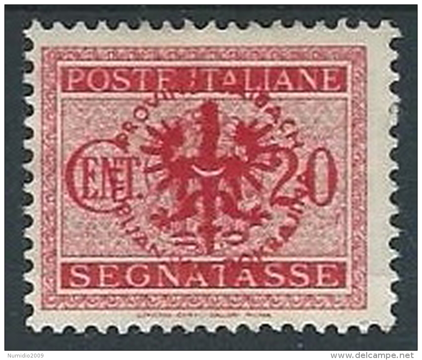 1944 OCCUPAZIONE TEDESCA LUBIANA SEGNATASSE 20 CENT MH * - ED841 - Occ. Allemande: Lubiana