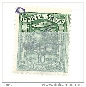 MARCA DA BOLLO REVENUE - TRIESTE AMG FTT - IGE  CENT.10 - TESTA - Revenue Stamps