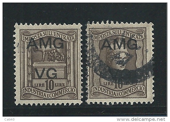 MARCA DA BOLLO REVENUE - TRIESTE AMG  VG - IGE  LIRE 10 - LE DUE PARTI - Revenue Stamps