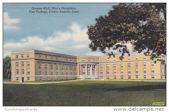 Greene Hall Mens Dormitory Coe College Cedar Rapids Iowa - Cedar Rapids