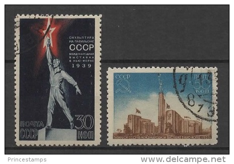 (O) Russia - USSR (1939) Yv. 709/10 - Oblitérés