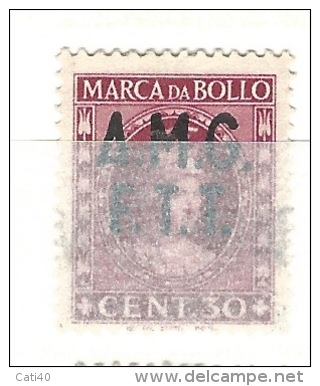 MARCA DA BOLLO REVENUE - TRIESTE AMG FTT  - CENT.30 - Fiscaux