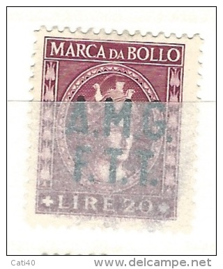 MARCA DA BOLLO REVENUE - TRIESTE AMG FTT  - LIRE 20 - Fiscaux