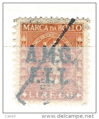 MARCA DA BOLLO REVENUE - TRIESTE AMG FTT  - LIRE 60 - Fiscale Zegels