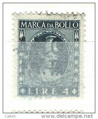 MARCA DA BOLLO REVENUE - TRIESTE AMG FTT  - LIRE 4 - Revenue Stamps