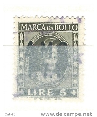 MARCA DA BOLLO REVENUE - TRIESTE AMG FTT  - LIRE 5 - Revenue Stamps