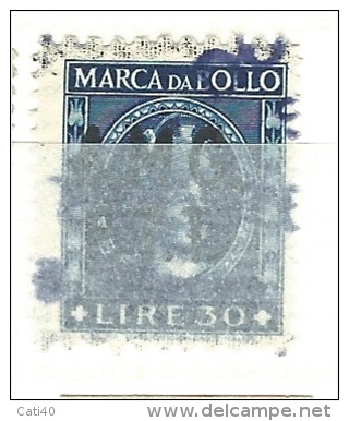 MARCA DA BOLLO REVENUE - TRIESTE AMG FTT  - LIRE 30 - DENTELLATURA MISTA - Steuermarken