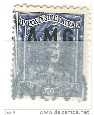 MARCA DA BOLLO REVENUE - TRIESTE AMG FTT  - IGE - LIRE 50 DENT.MISTA - Revenue Stamps