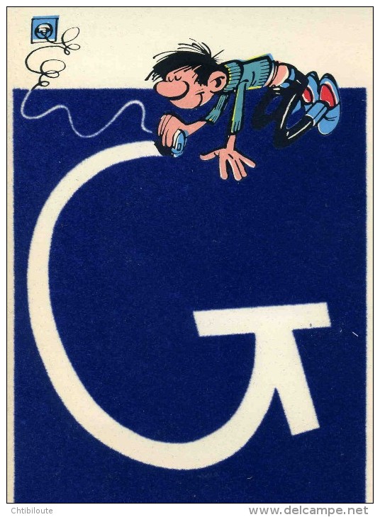 SUPERBE ET RARE SERIE DE 12 CARTES POSTALES 1962 /  RECOUVERTES EN FEUTRINE ILLUSTREES PAR FRANQUIN  CPSM 10X15 NEUVES