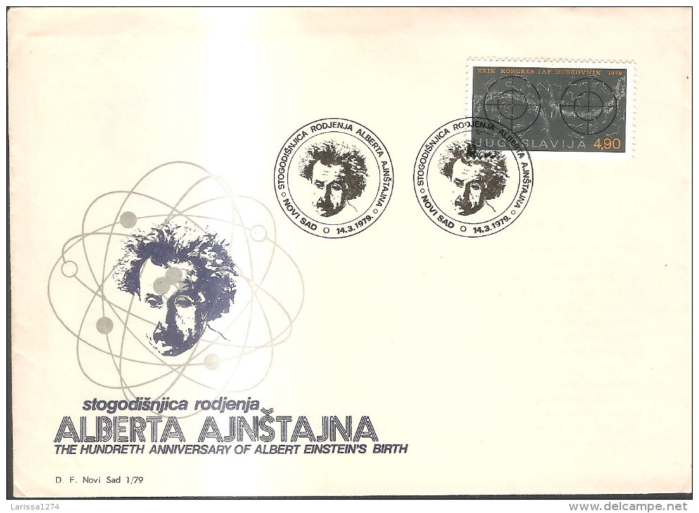 113.YUGOSLAVIA 1979 100th Birth Anniversary Of Albert Einstein Cover - Autres & Non Classés