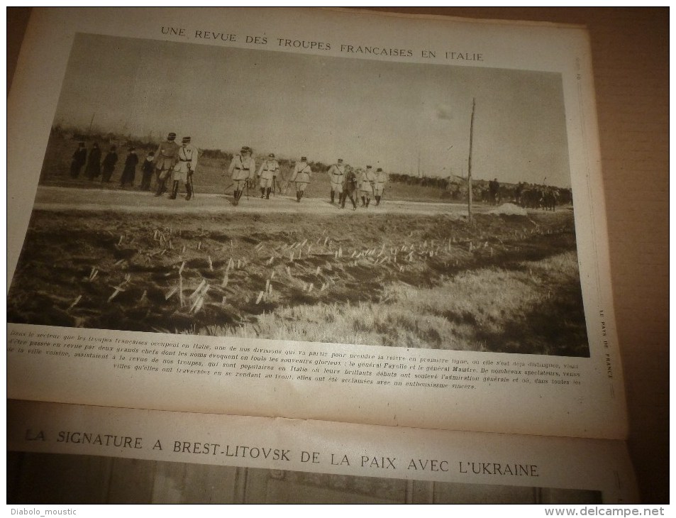 1918 LPDF: Garros et Marchal évadés du camp;GROS CANON BRITISH; Gérardmer; ITALIE; Phare de La Hève; CARNET d'un POILU