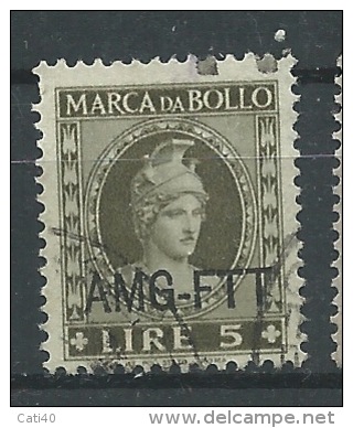 MARCA DA BOLLO/REVENUE  - TRIESTE AMG FTT -LIRE 5 - Revenue Stamps