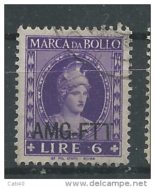 MARCA DA BOLLO/REVENUE  - TRIESTE AMG FTT -LIRE 6 - Steuermarken