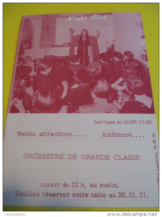 Prospectus Deux Volets / Astoria Bar /la Maison Du Bon Café / Juliette Greco/ Suisse/1952   MENU31 - Menus