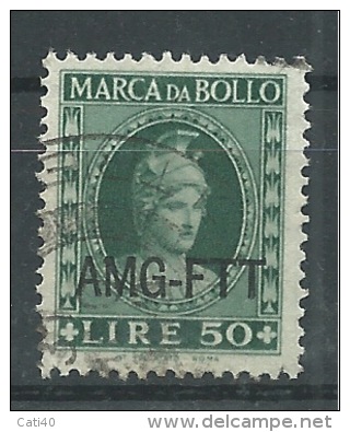 MARCA DA BOLLO/REVENUE  - TRIESTE AMG FTT -LIRE 50 - Revenue Stamps