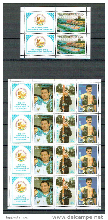 Usbekistan -  Sport  2001 (**/MNH) - Kleinbogensatz - Uzbekistan