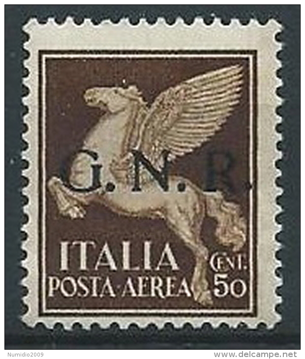 1944 RSI GNR VERONA POSTA AEREA 50 CENT MNH ** - ED856-4 - Poste Aérienne