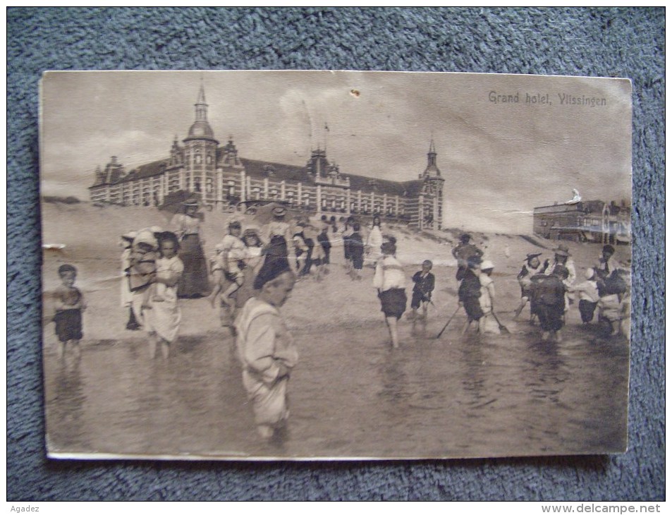 CPA Grand Hotel  Vlissingen Animée.Zeeland Mer Plage Baigneurs - Vlissingen