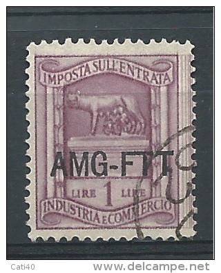 MARCA DA BOLLO/REVENUE  - TRIESTE AMG FTT -IGE  L. 1 - Revenue Stamps