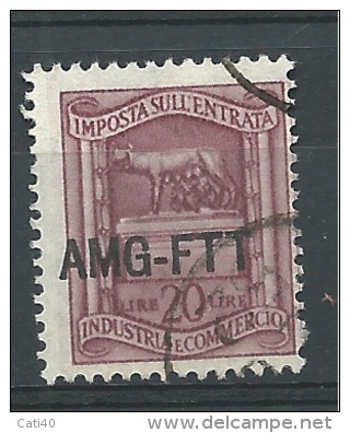 MARCA DA BOLLO/REVENUE  - TRIESTE AMG FTT -IGE  L. 20 - Revenue Stamps