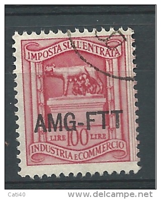 MARCA DA BOLLO/REVENUE  - TRIESTE AMG FTT -IGE  L. 100 - Revenue Stamps