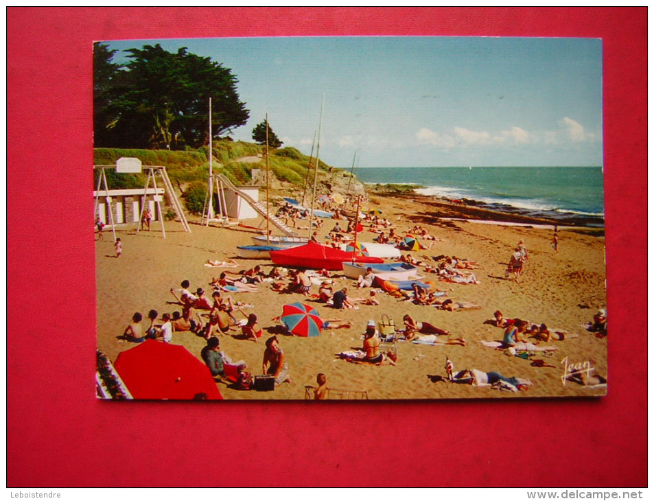 CPM  44  LA BRETAGNE  PREFAILLES  LA PLAGE DE PORT MELEU  BELLE ANIMATION   VOYAGEE 1971  TIMBRE - Préfailles