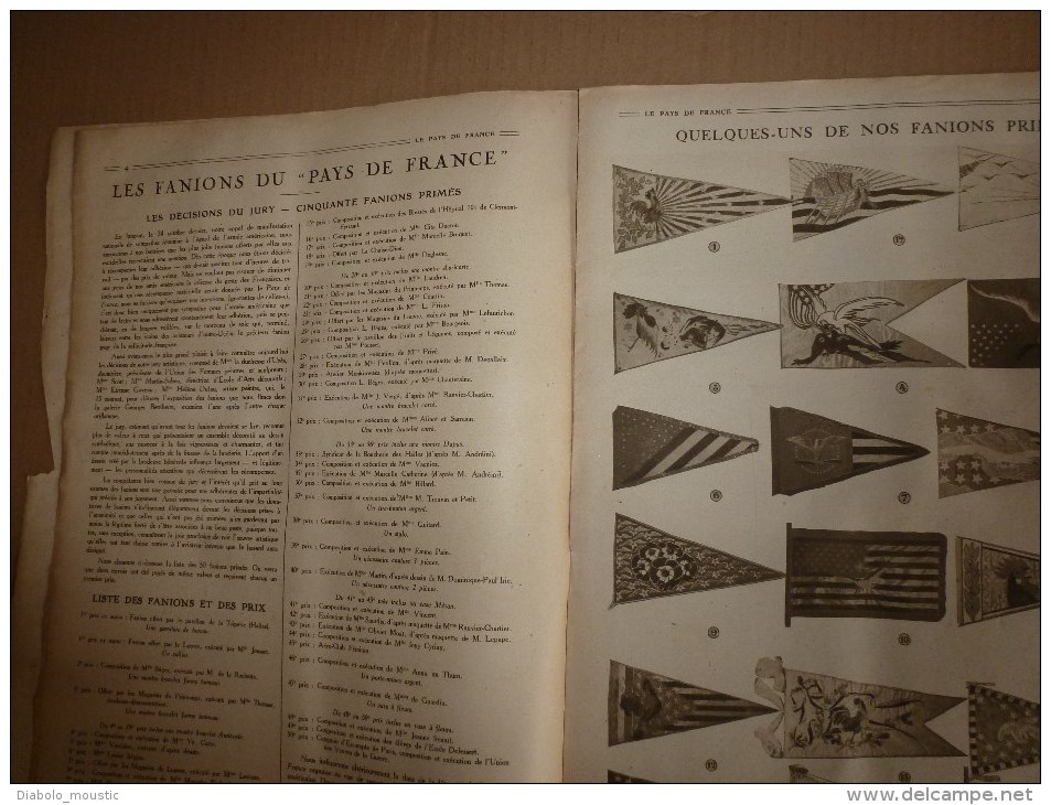 1919 LPDF:Vols Des Allemands En France Et Belgique;FANIONS LPLF;Tagoust;Djemila;Trans-pétrole-guerre;PETAIN ;Munitions? - Francese