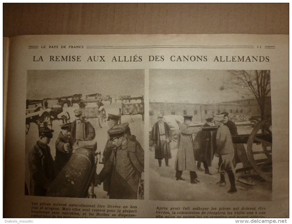 1919 LPDF:Vols des allemands en France et Belgique;FANIONS LPLF;Tagoust;Djemila;Trans-pétrole-guerre;PETAIN ;Munitions?