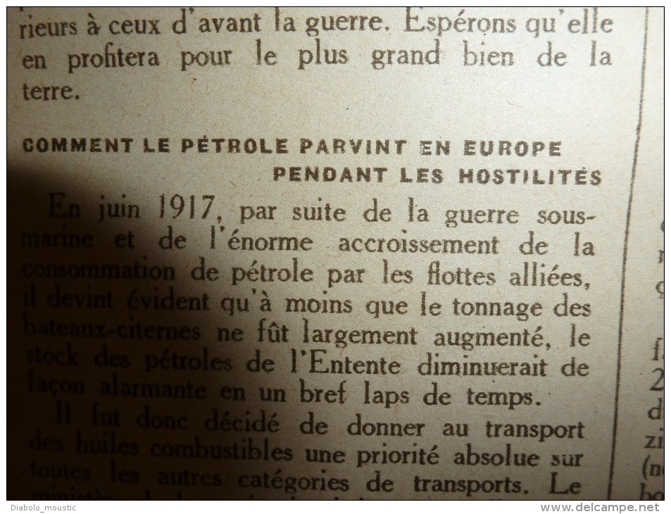 1919 LPDF:Vols des allemands en France et Belgique;FANIONS LPLF;Tagoust;Djemila;Trans-pétrole-guerre;PETAIN ;Munitions?