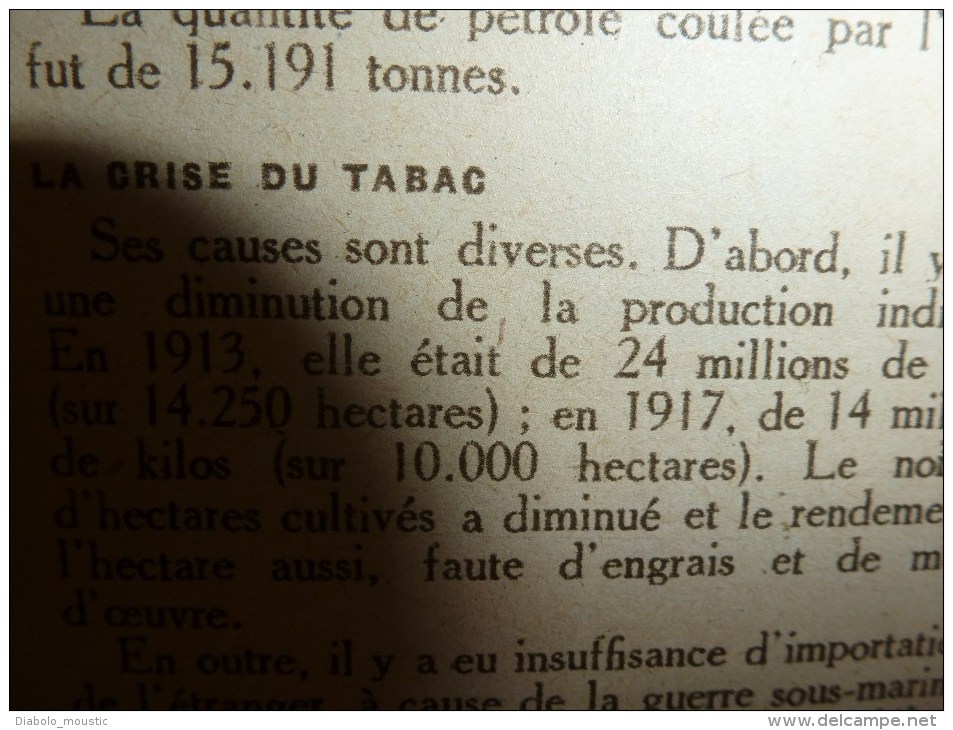 1919 LPDF:Vols des allemands en France et Belgique;FANIONS LPLF;Tagoust;Djemila;Trans-pétrole-guerre;PETAIN ;Munitions?