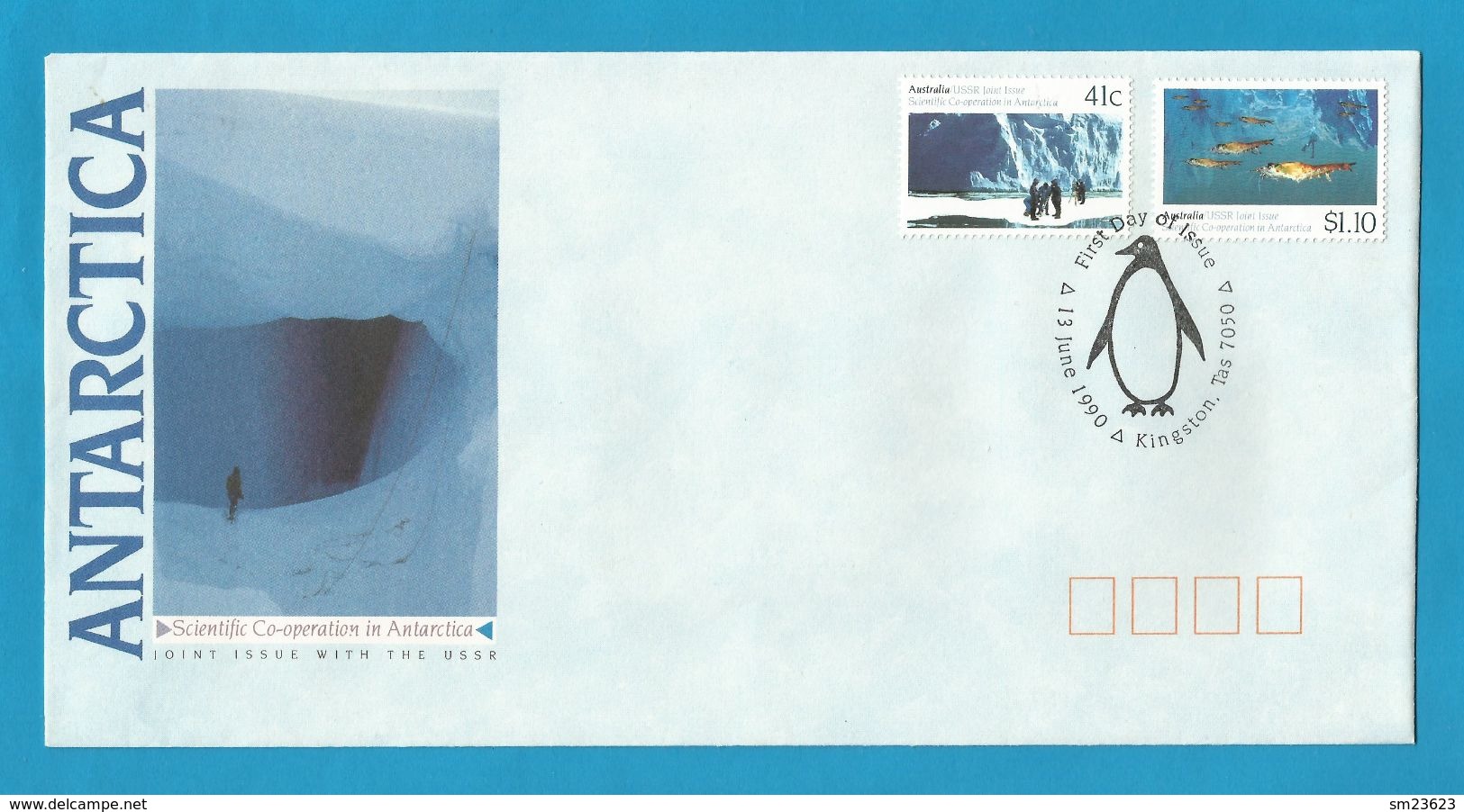 AAT 1990  Mi.Nr. 1215/16, Scientific Co-operation In Antartica - Joint Issue With The USSR - 10 Dec 1990 - Great Letter- - FDC