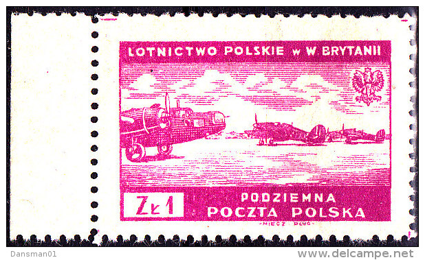 POLAND Tajna "Podziemna" 1zl Mint Never Hinged - Autres & Non Classés