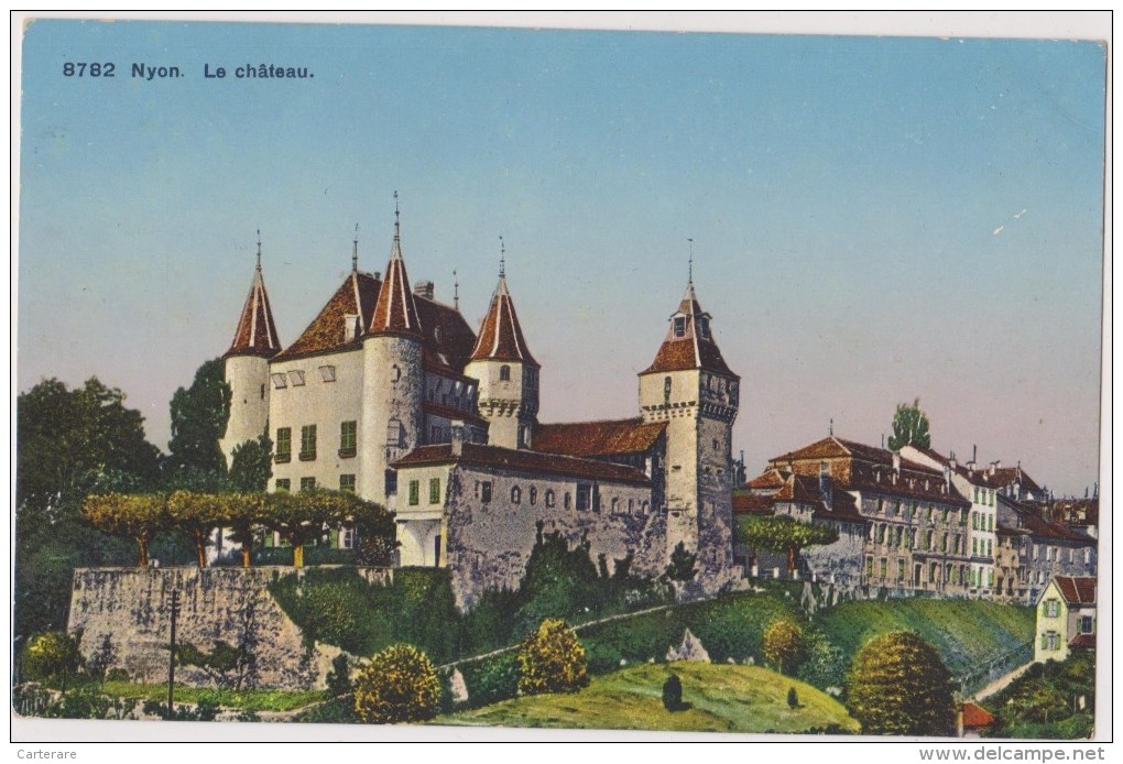 SUISSE,HELVETIA,SWISS,swi Tzerland,schweiz,SVIZZERA ,vaud,NYON En 1930,place Du Chateau,TERRAIN AU TOUR,NON CONSTUIT - Nyon
