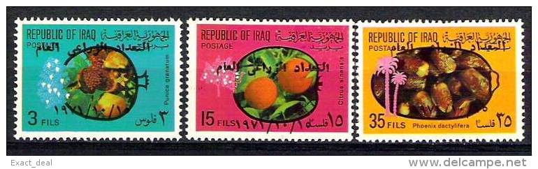 IRAQ Fruits Overprint Agricultural Census 1971 # 613 -15 # 994 MNH - Iraq