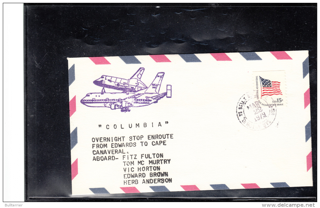 SPACE -   USA -  1979 - SHUTTLE OVERNIGHT  STOP  COVER - United States