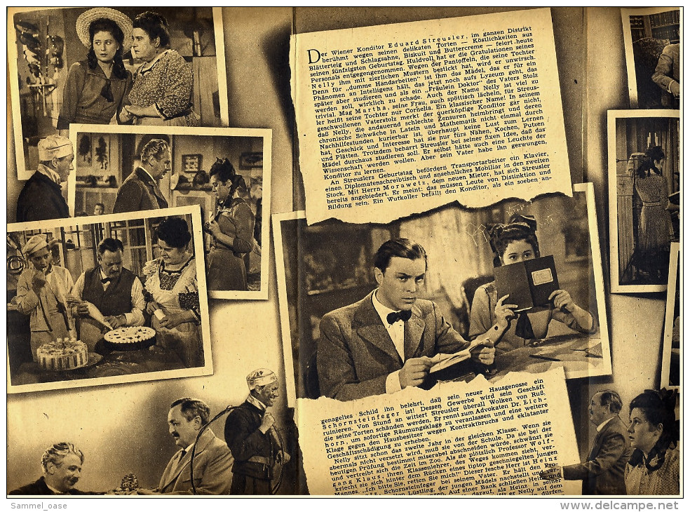 "Filmpost" "Schwarz Auf Weiss" Mit Hans Moser , Paul Hörbiger  -  Filmprogramm Nr. 143 Von Ca. 1948 - Other & Unclassified