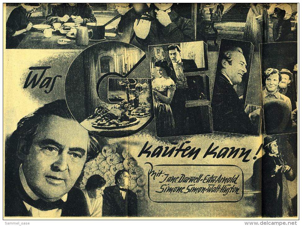 "Filmpost" "Was Geld Kaufen Kann" Mit Edward Arnold , Walter Huston  -  Filmprogramm Nr. 6 Von 1946 - Other & Unclassified