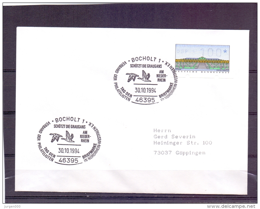 Deutsche Bundespost - Schützt Die Graugans - Bocholt 30/10/1994   (RM6761) - Oies