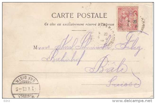 MONTE CARLO-CASINO ET JARDINS-DOS UNIQUE-1903- TTB - Monte-Carlo