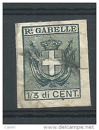 MARCA DA BOLLO- REVENUE - REGIE GABELLE 1/3 DI CENT. - Revenue Stamps