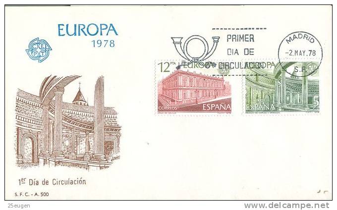 SPAIN  1978  EUROPA CEPT FDC - 1978