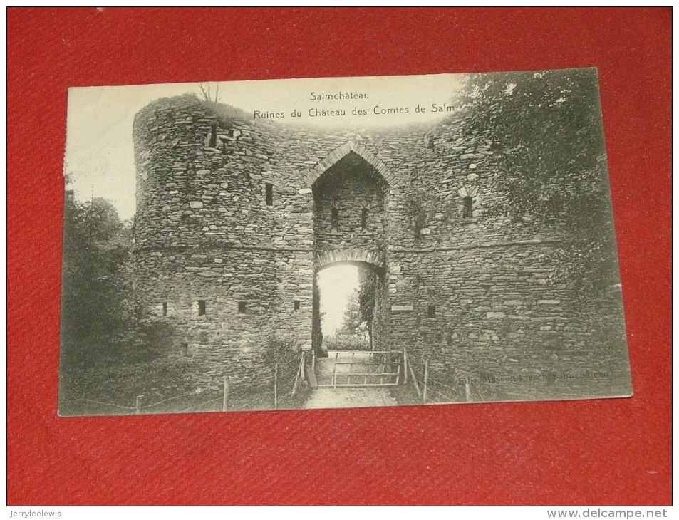 SALMCHÂTEAU  -  Ruines Du Château Des Comtes De Salm    -  1919   -     (2 Scans) - Vielsalm