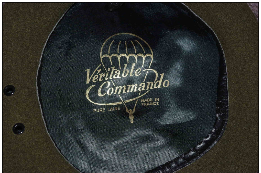 Beret Fabrication Ancienne Veritable Commando Couleur 13eme DBLE De La Legion - Headpieces, Headdresses