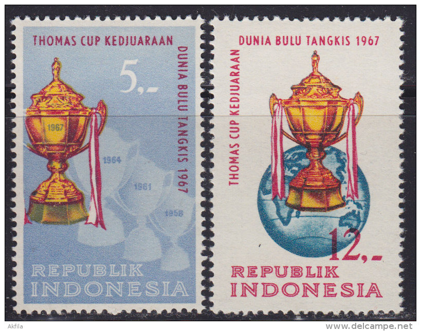 1461. Indonesia, 1967, Badminton World Championship, MNH (**) (Michel 581/582) - Indonésie