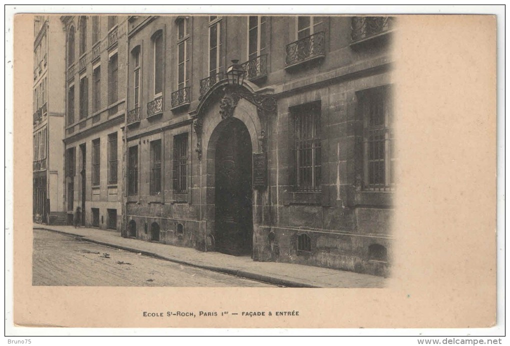 75 - PARIS 1 - Ecole (Notre-Dame) Saint-Roch (37 Rue St-Roch) - Façade Et Entrée - District 01