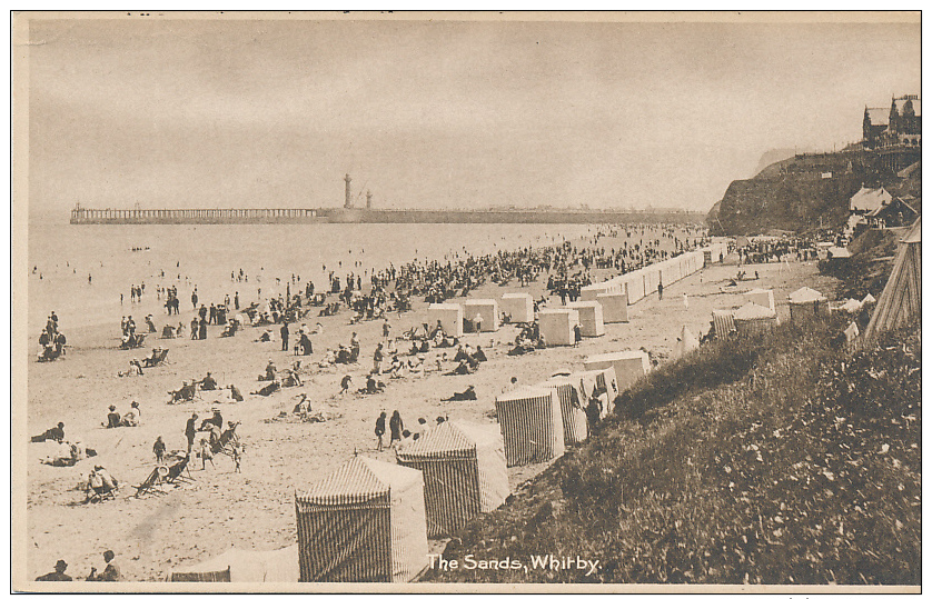 U.K. - The Sands, Whitby (Beach And Bathers) - By HORNE &amp; SON Ltd., "STUDY" POSTCARD - Whitby