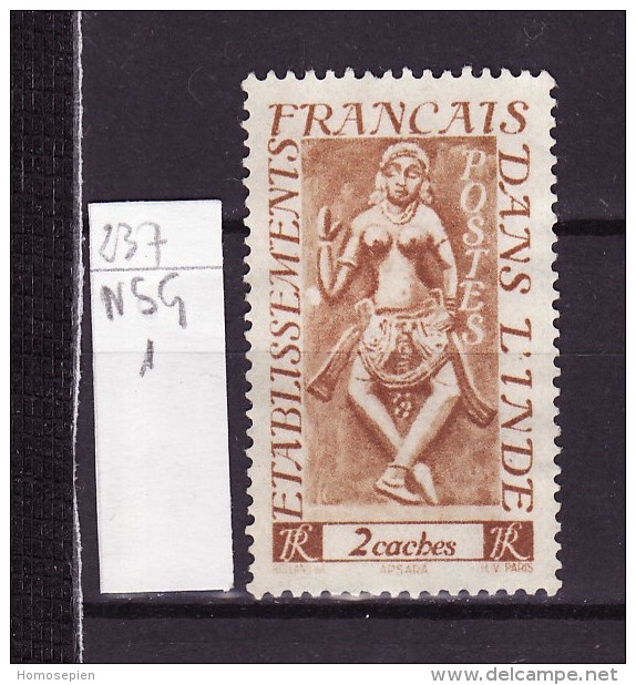 Inde Française - India - Indien 1948 Y&T N°237 - Michel N°282 Nsg - 2c Apsara - Unused Stamps