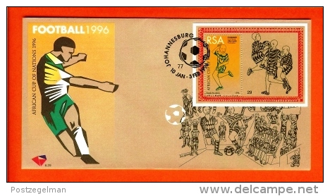 RSA, 1996, Mint First Day Cover Nr. 6-29, African Football, Block 41, SACCnr(s) - FDC