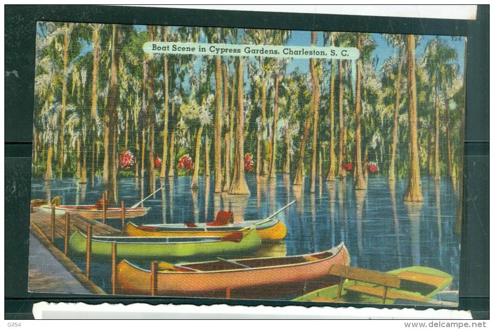 Boat Scene In Cypress Gardens, Charleston S.C. - Eai38 - Charleston